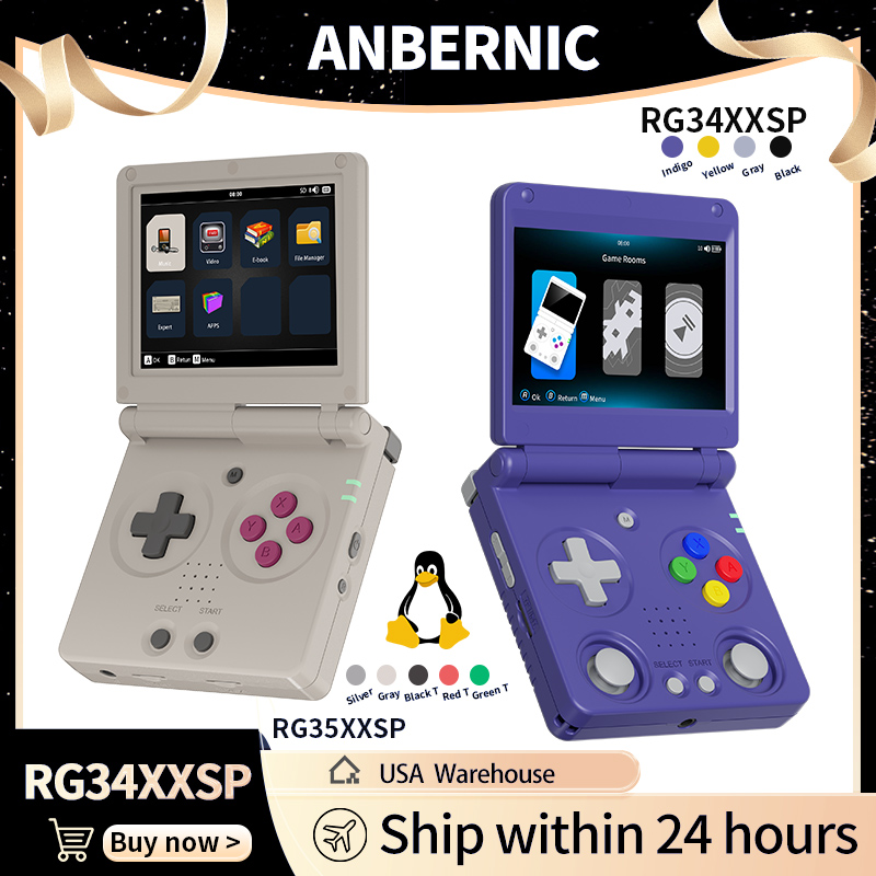 Gaming Console Handheld Retro - Anbernic RG34XXSP RG35XXSP Console de jeu