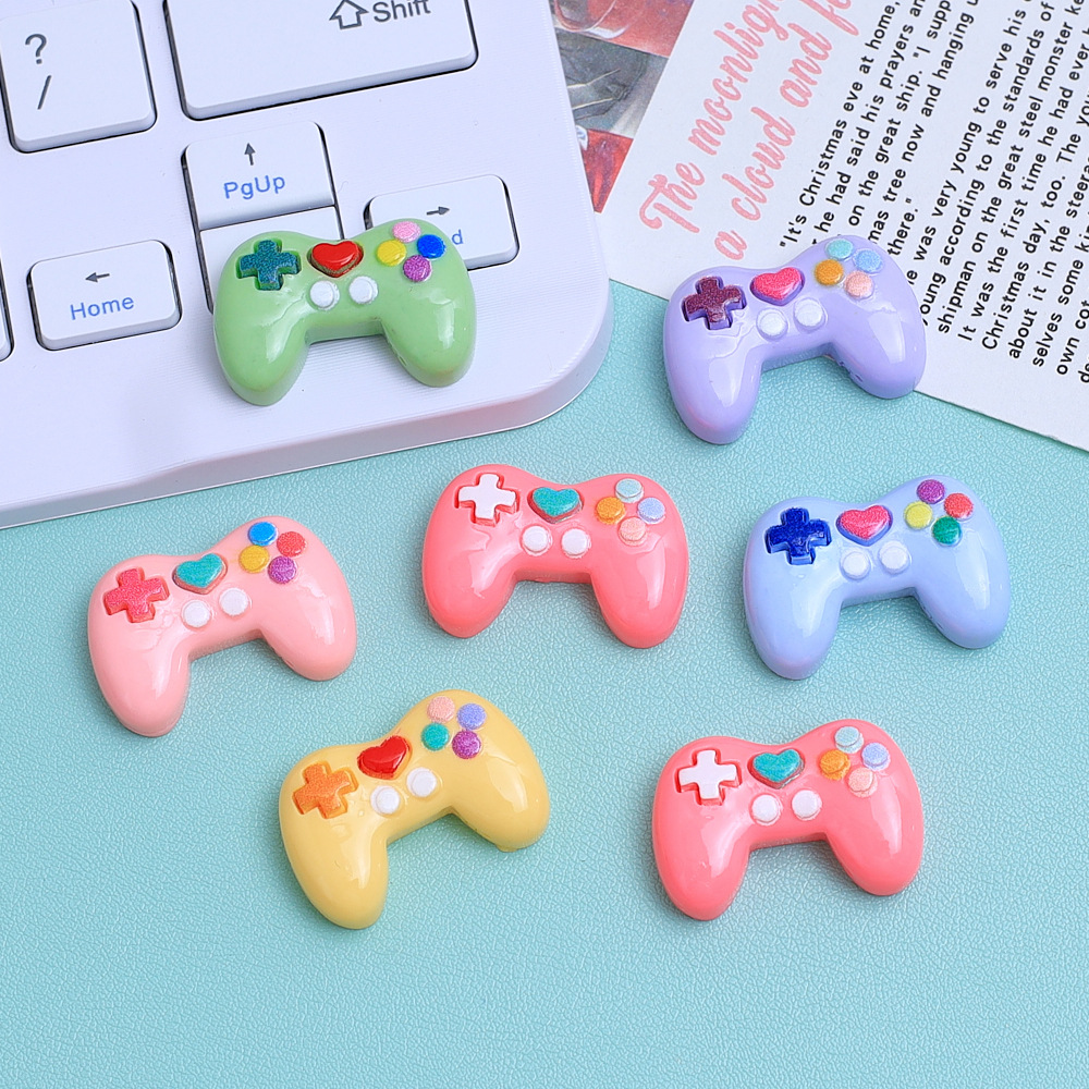 Gaming Console Keychain - 5 Breloques en résine colorées en