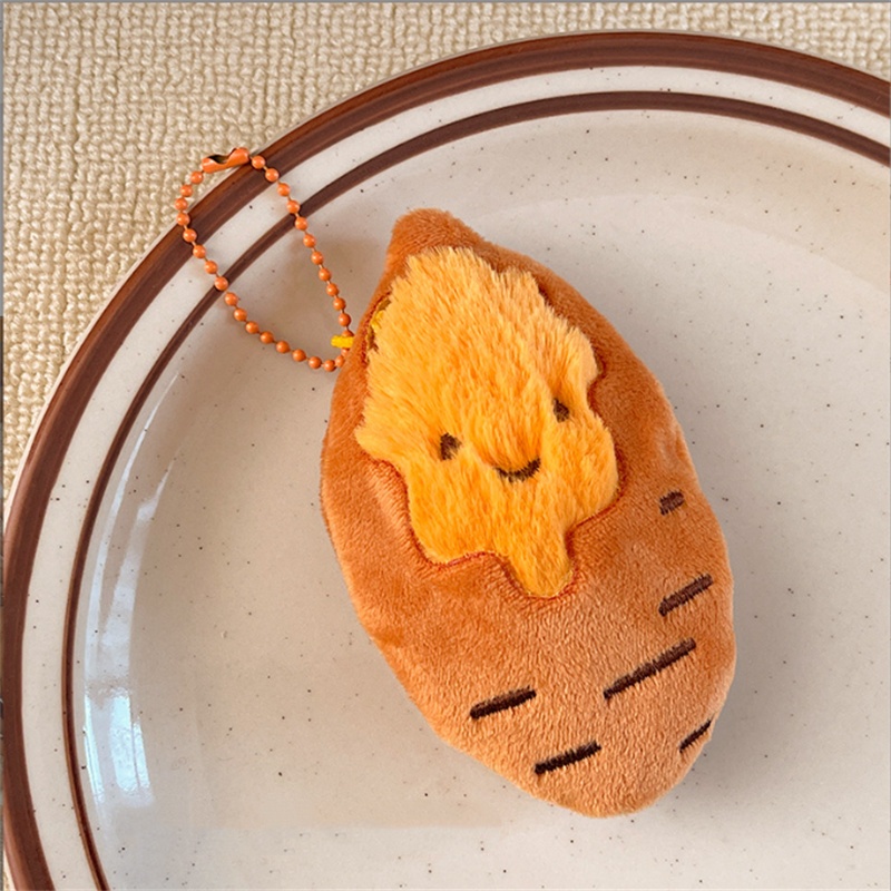 Gaming Console Keychain - Mini porte-clés peluche patate douce cuite,