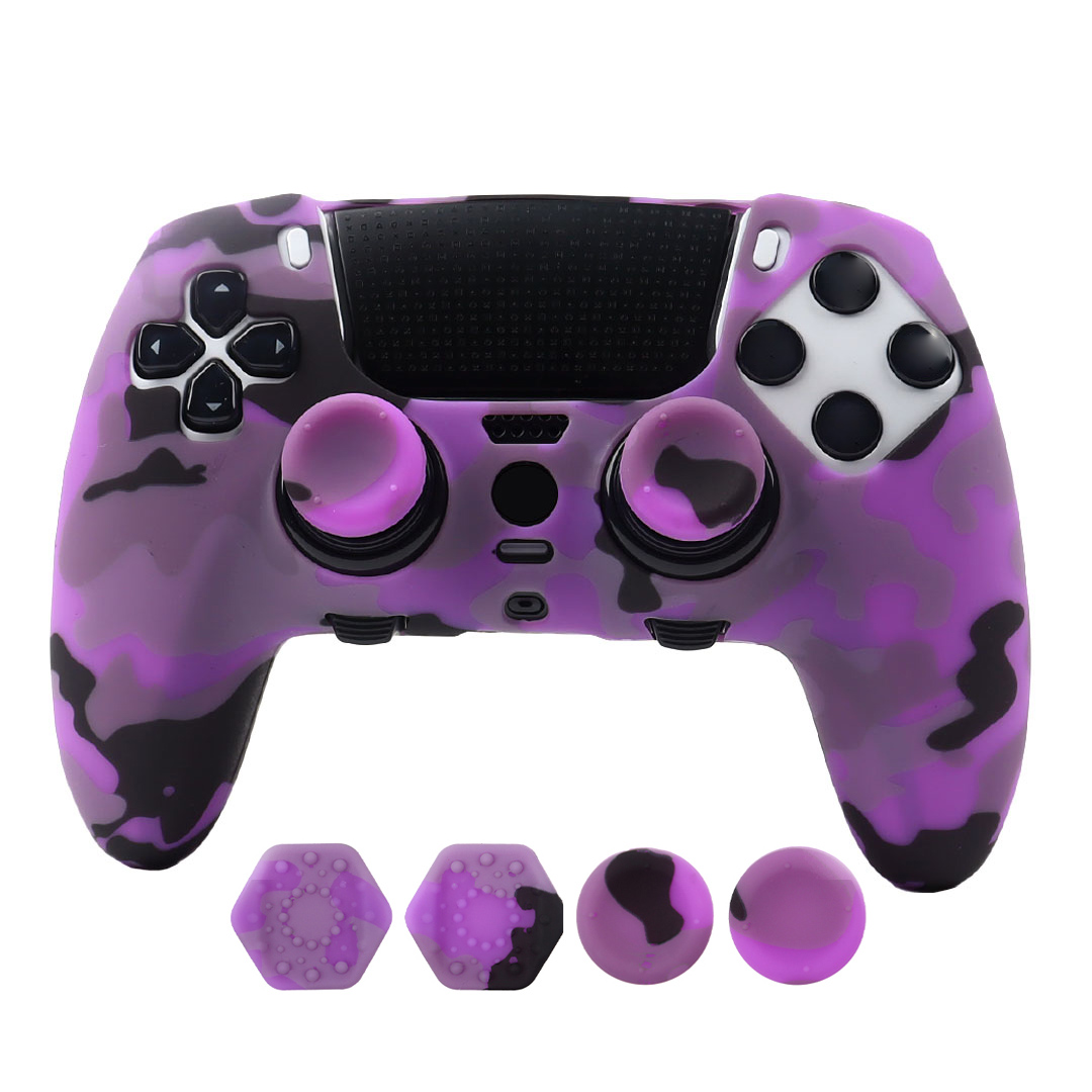 Sony Controller Dualsense Edge - Étui en silicone antidérapant camouflage pour