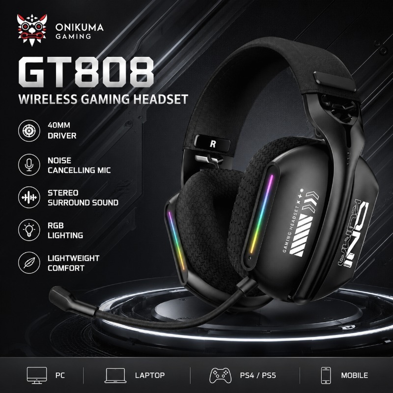 Gaming Console Amazon - ONIKUMA GT808 – casque de jeu