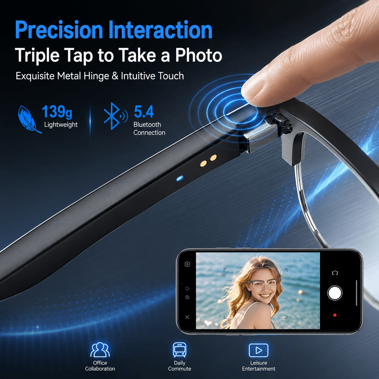 Lunettes intelligentes Bluetoo - Gaming Glasses Uv avis et prix
