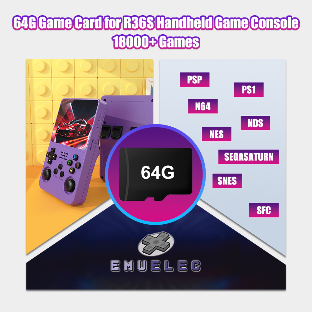 Carte de jeu TF 64 go pour Con - Gaming Console Handheld Retro avis et prix
